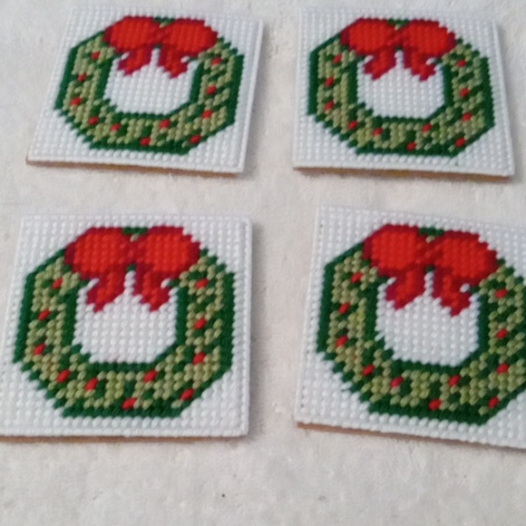 ❤️Christmas wreath coasters - Picture 1 of 3